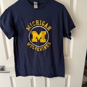 Gildan Navy Blue Michigan Wolverines T-Shirt